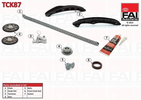 FAI AUTOPARTS Комплект цели привода распредвала TCK87